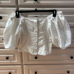 White off the shoulder top